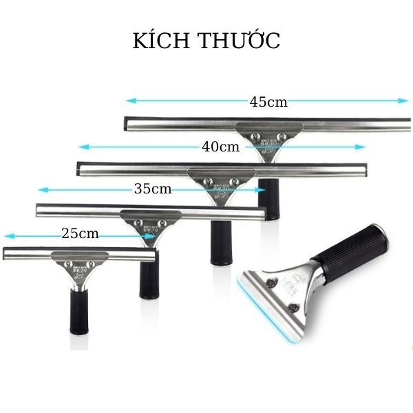 Kích thước tay gạt kính inox