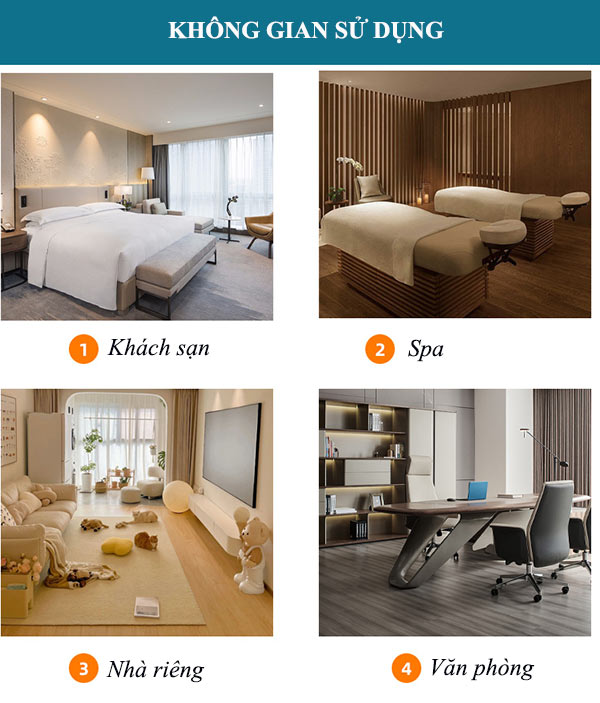 Không gian sử dụng cây treo đồ