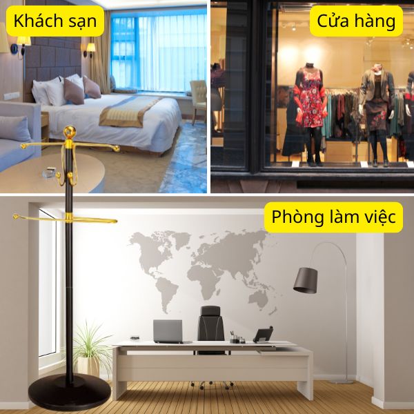 Cây treo đồ vest xuất hiện ở nhiều không gian