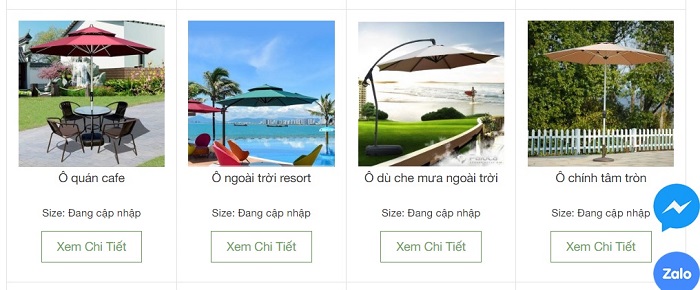 Có nhiều loại dù để khách hàng lựa chọn