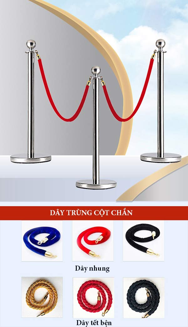 Khi kết hợp với dây trùng, cột có tác dụng phân làn