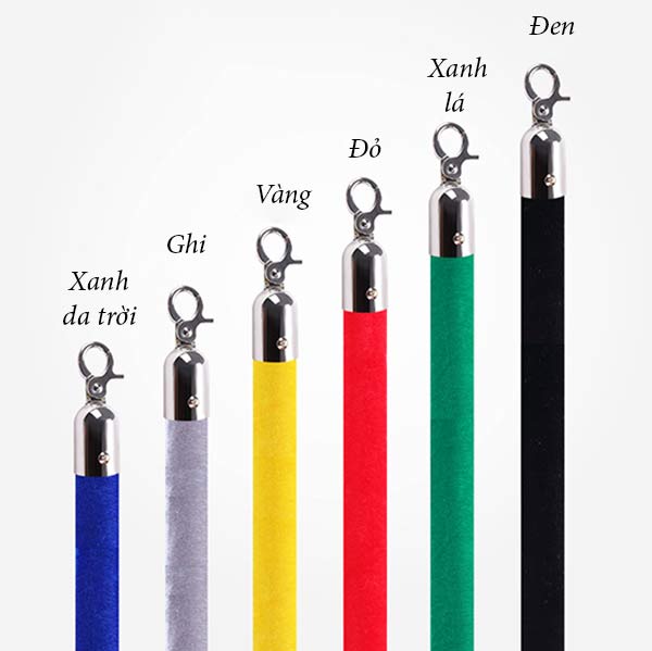 Màu sắc dây nhung cột chắn