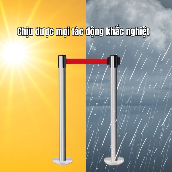Cột chắn inox đế từ tính nam châm
