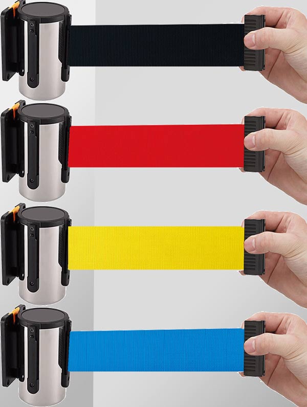 Đầu cột chắn cố định vào tường, dây kéo căng 2m