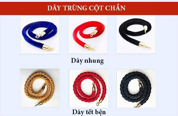 Các loại dây và màu sắc dây trùng cột chắn