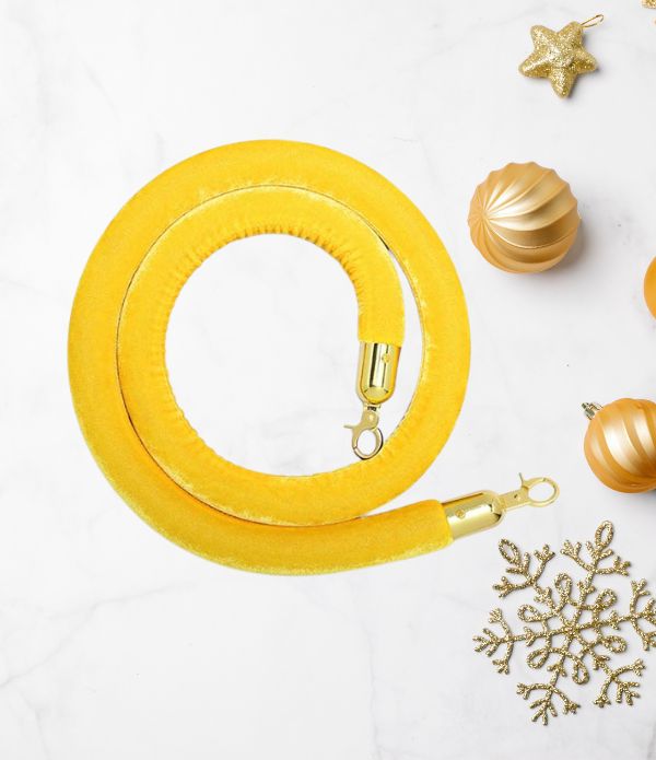 Mẫu dây nhung cột chắn tông màu vàng sáng