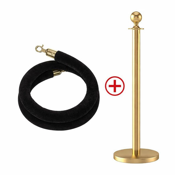 Trụ cột chắn kết hợp với dây nhung trùng màu đen