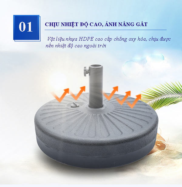 Đế ô hình tròn 22l bằng nhựa loại tốt