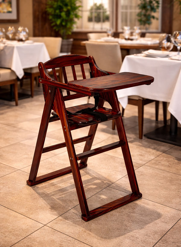 Ghế gỗ trẻ em ngồi nhà hàng