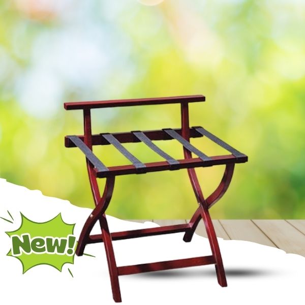 Kệ để vali- giá đựng hành lý có tựa bằng gỗ