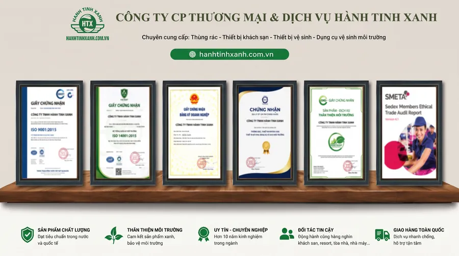 Giấy chứng nhận công ty Hành Tinh Xanh