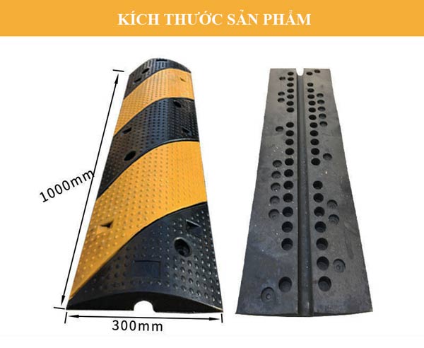 Kích thước gờ giảm tốc có khe luồn dây điện