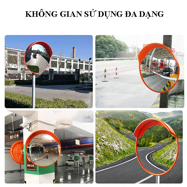 Gương cầu lồi xuất hiện ở nhiều không gian giao thông