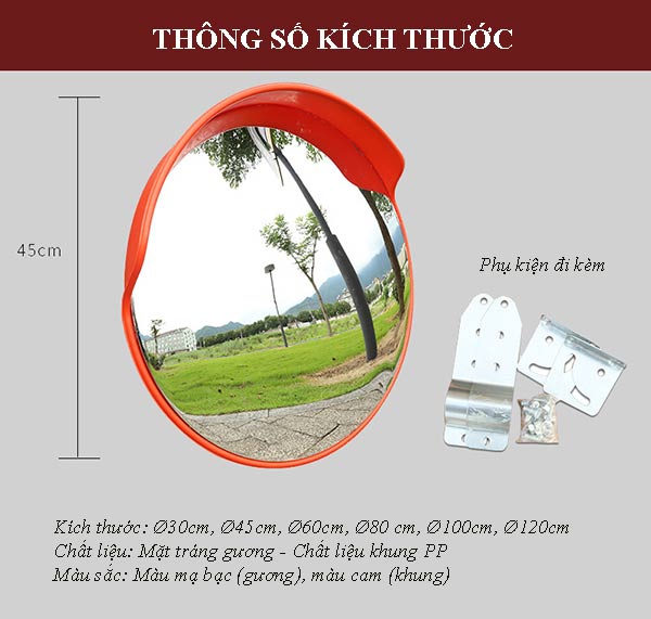 Tham khảo thông số kỹ thuật gương cầu lồi ngoài trời