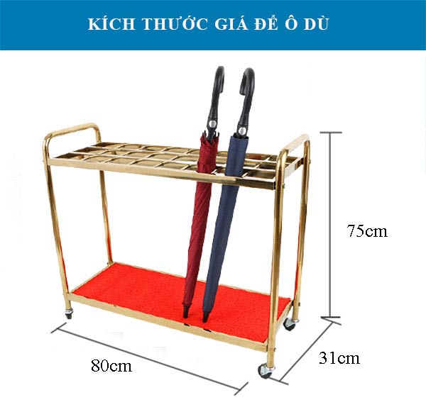 Kích thước giá treo ô dù