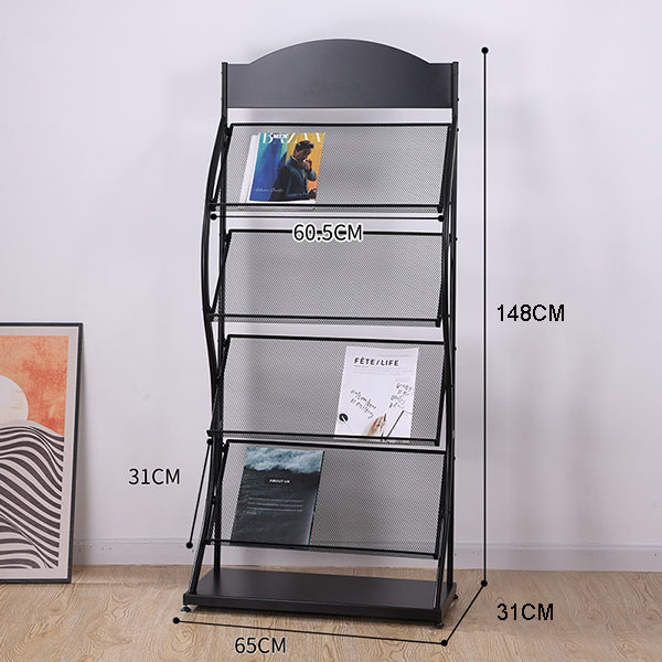 Chi tiết kích thước kệ để sách 4 tầng