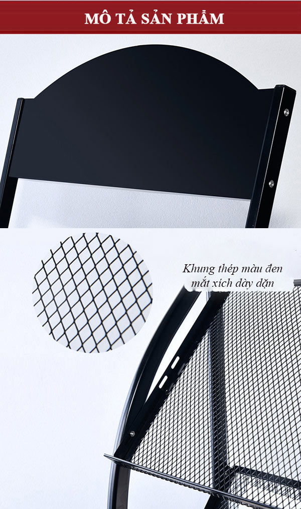 Tham khảo các chi tiết thiết kế trên kệ tạp chí 4 tầng