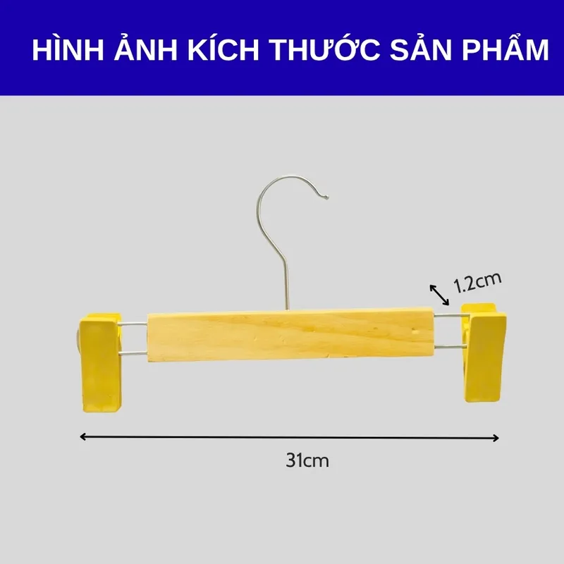 Kích thước kẹp treo quần, chân váy