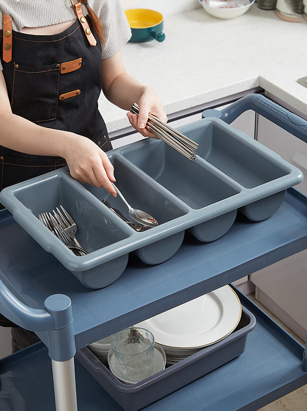 Khay rack để đũa thìa đặt vừa xe đẩy dọn bàn nhà hàng