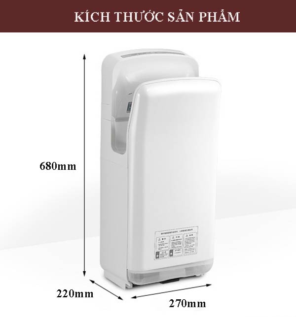 Tham khảo nhanh kích thước máy hơ tay