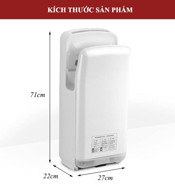 Tham khảo nhanh kích thước máy hơ tay