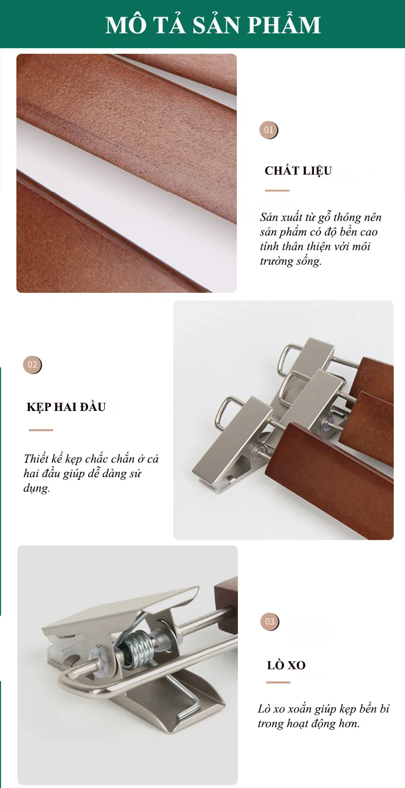 Đặc điểm thiết kế móc kẹp quần áo thời trang