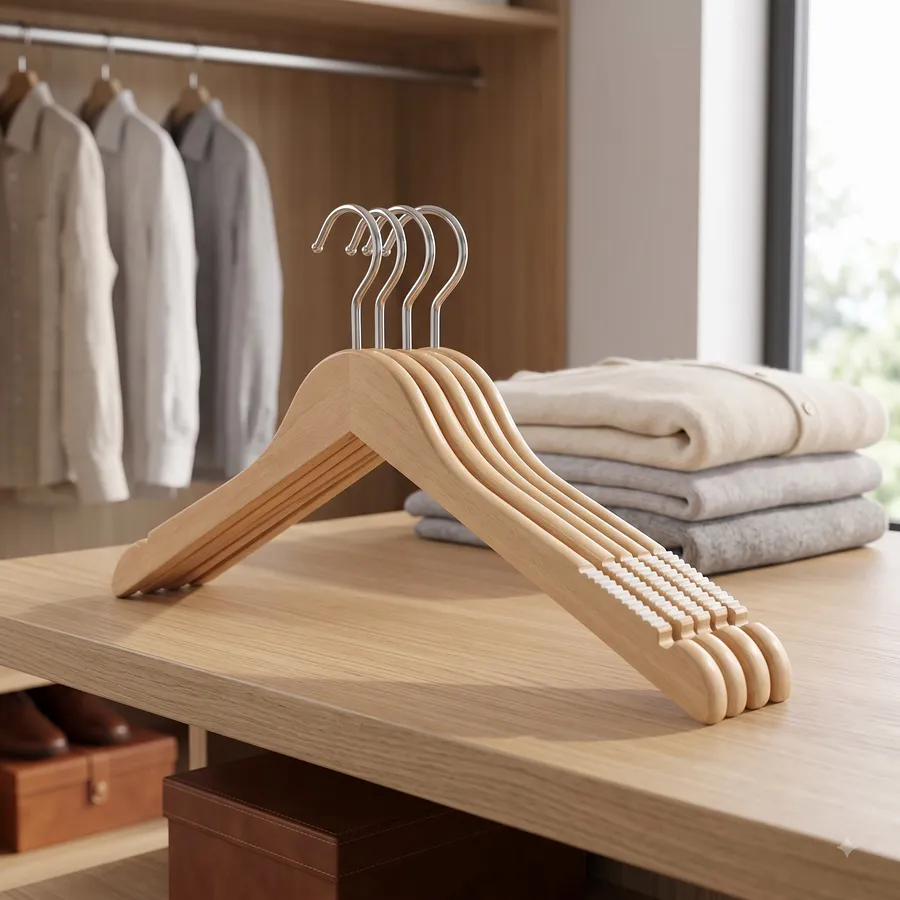 Móc treo áo đệm chống trượt màu vàng nâu