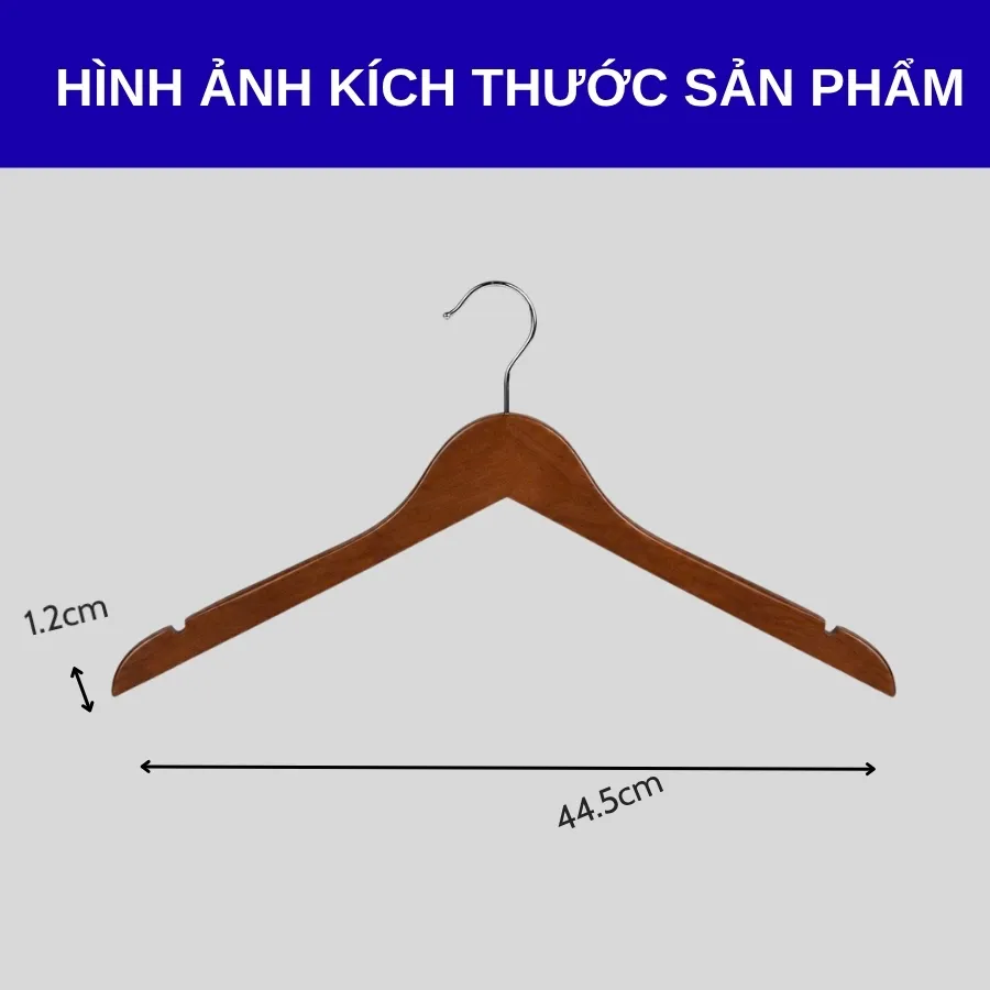Kích thước móc treo quần áo gỗ gia đình