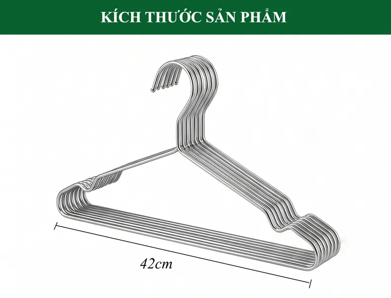 Tham khảo kích thước cụ thể của móc treo áo inox
