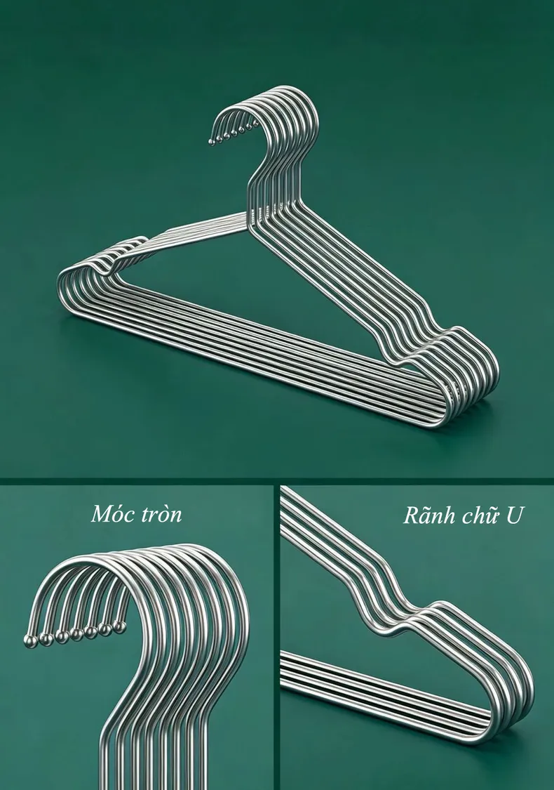 Đặc điểm thiết kế của móc phơi đồ bằng inox
