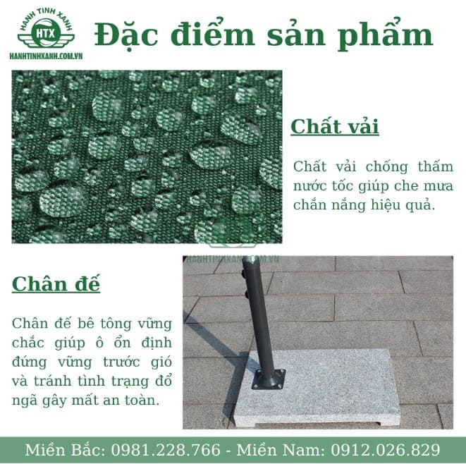 Chất vải chống thấm nước, chân đế chắc chắn không sợ đổ