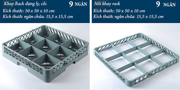 Rack nối đựng ly cốc 9 ngăn