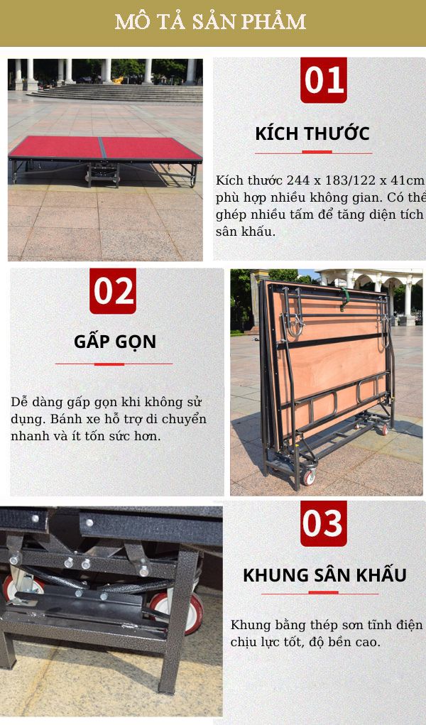 Các chi tiết cấu thành sâu khấu lắp ghép