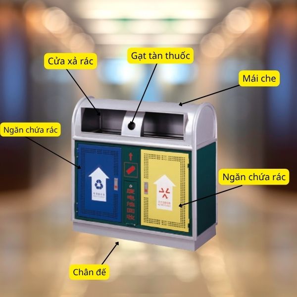 Cấu tạo thùng rác 2 ngăn