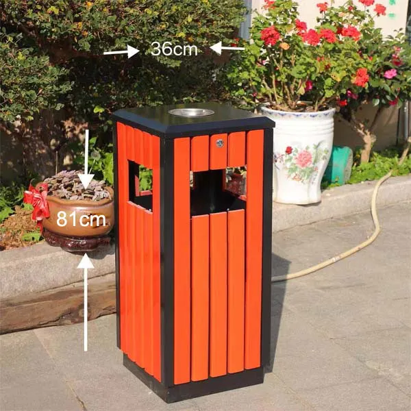 Kích thước thùng đựng rác gỗ nhựa ngoài trời