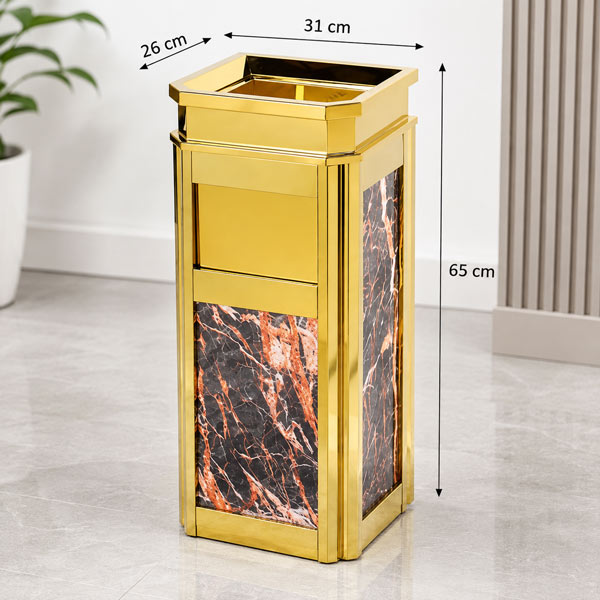 Tham khảo kích thước thùng rác đá trang trí