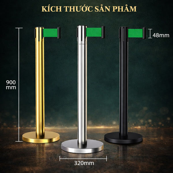 Kích thước cột chắn màu xanh lá