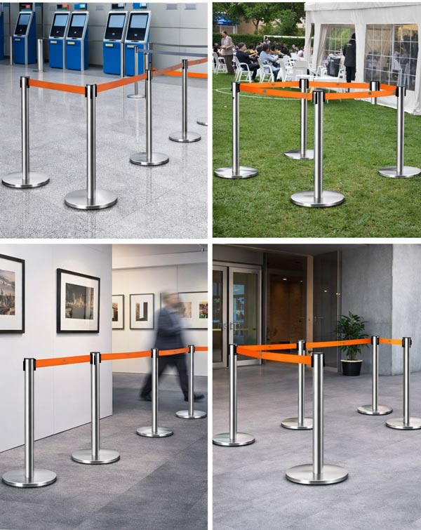 Cột chắn dây màu cam loại 1 dùng ở trong nhà, ngoài trời