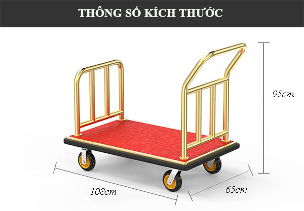 Kích thước xe đẩy hành lý