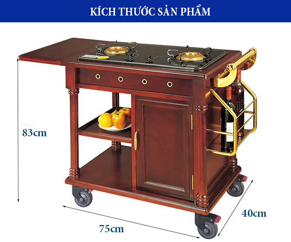 Khám phá kích thước xe đẩy bàn bếp di động