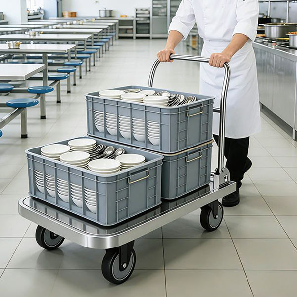 Xe đẩy hàng 300kg - 150kg bằng inox