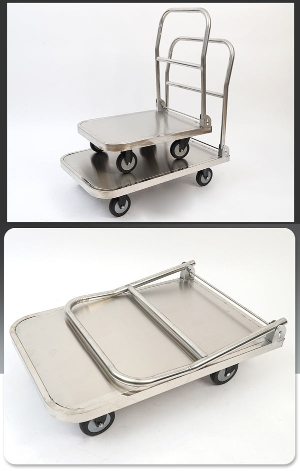 Xe đẩy hàng 300kg - 150kg bằng inox