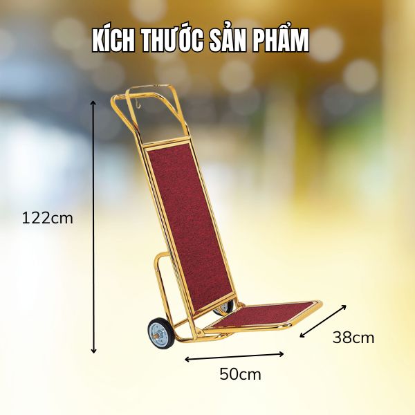 Tham khảo kích thước xe vận chuyển hành lý 2 bánh chuẩn