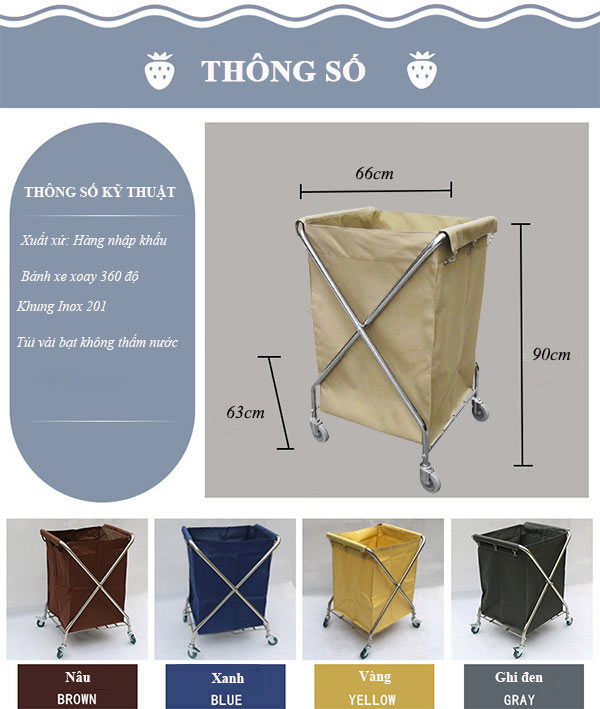 Kích thước xe giặt là