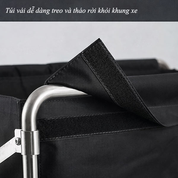 Xe vận chuyển đồ vải khung gấp gọn