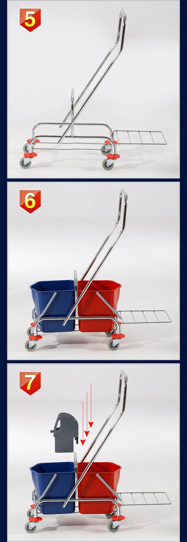 Hướng dẫn lắp đặt xe vắt nước 2 xô 34L