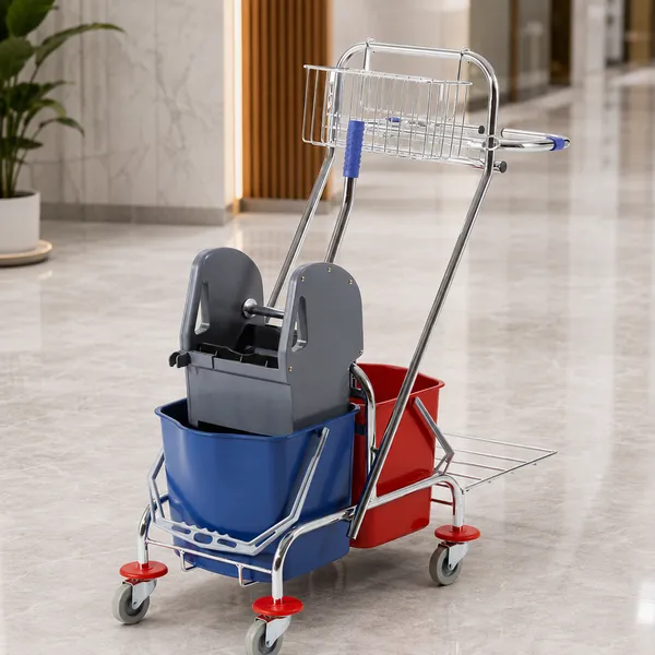 Xe vắt nước 2 xô 34L khung inox