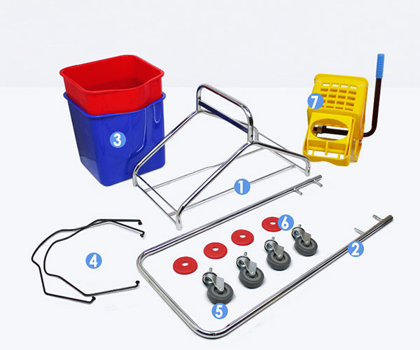 Các bộ phận của xe vắt móp 60l