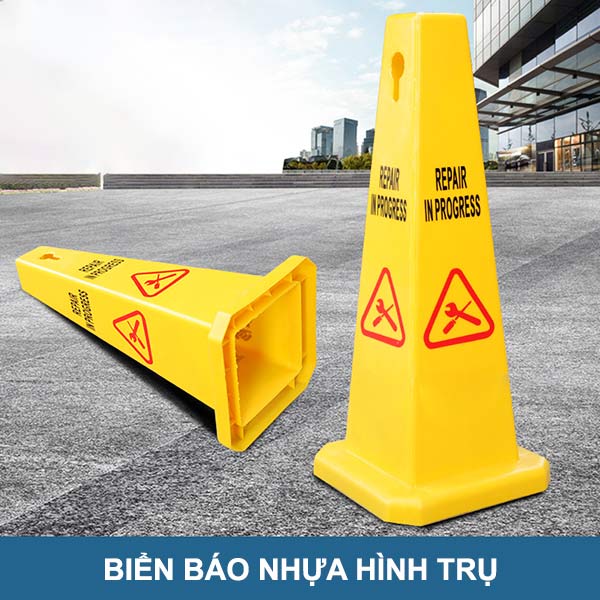 Biển báo sản xuất từ nhựa, kết cấu chắc chắn