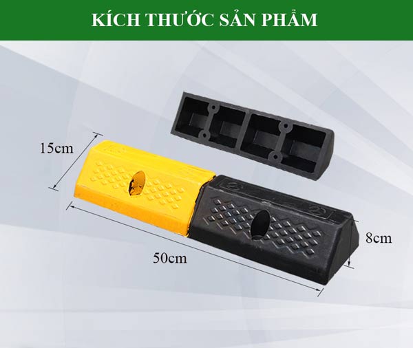 Tham khảo kích thước cục chặn bánh xe bằng cao su